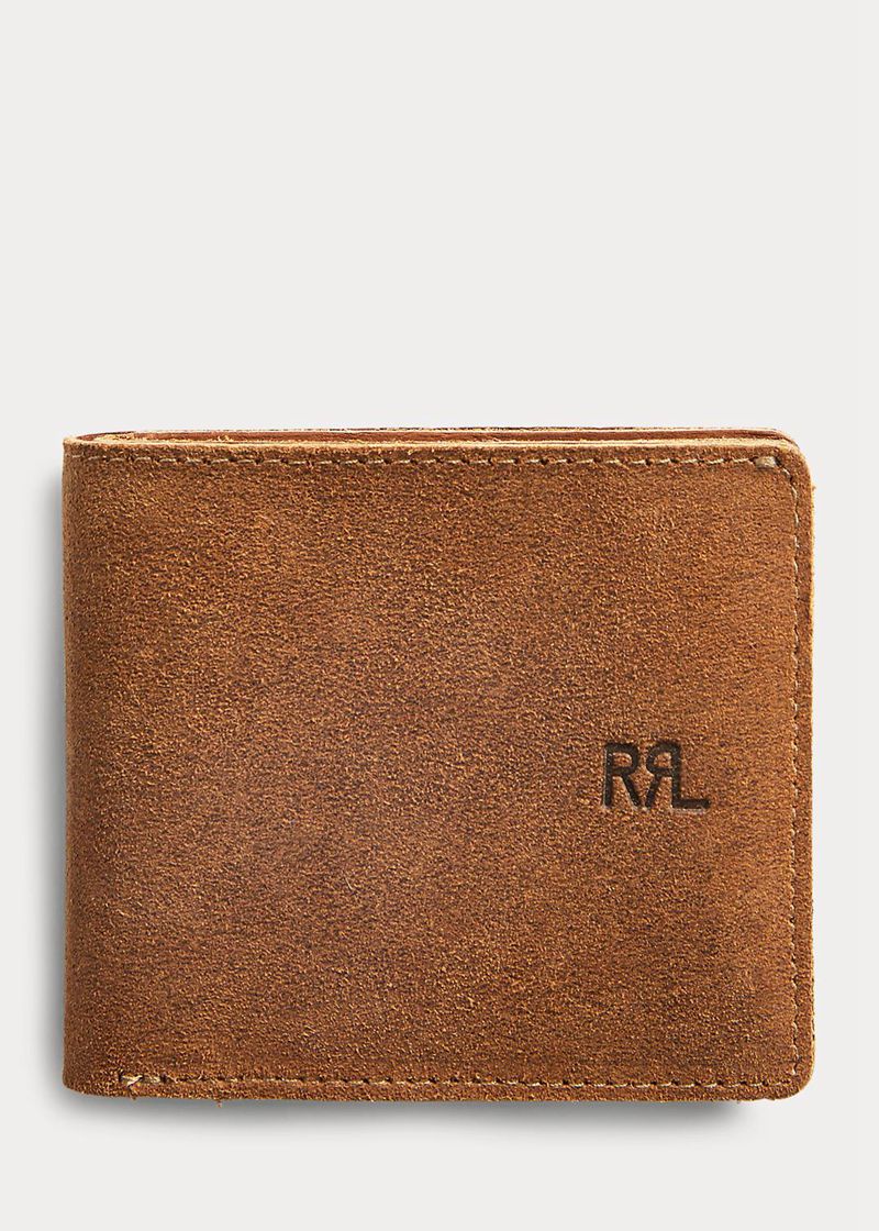 RRL 財布 メンズ ブラウン Roughout Suede Billfold OLBNT2190